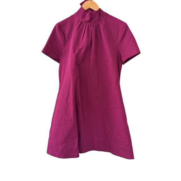 Staud Ilana Mini Dress Syrah Plum Purple Size Large NWT - Picture 2 of 10